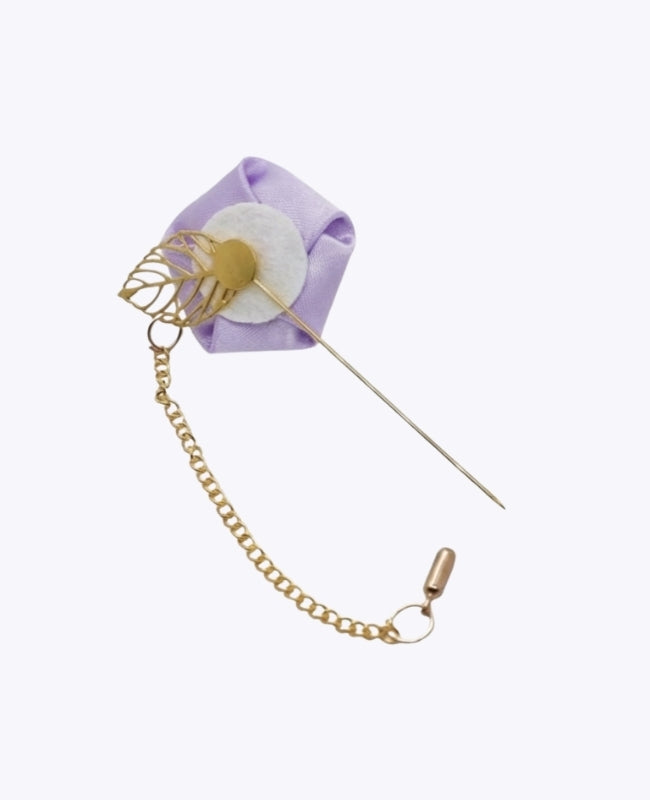Blumen-Anstecknadel Lila Herren «Alfred»