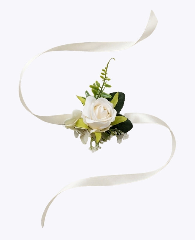 Blumenarmband Beige Damen "Gabriel"