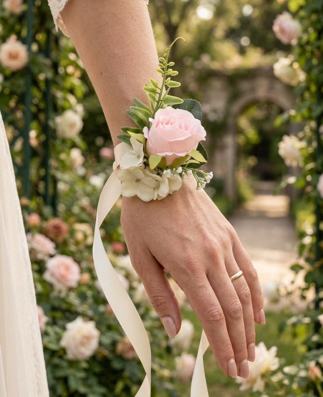 Blumenarmband Rosa Damen "Gabriel"