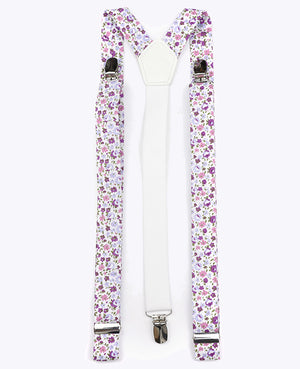 Hosenträger Liberty Violett Herren Baumwolle «Gaspard»
