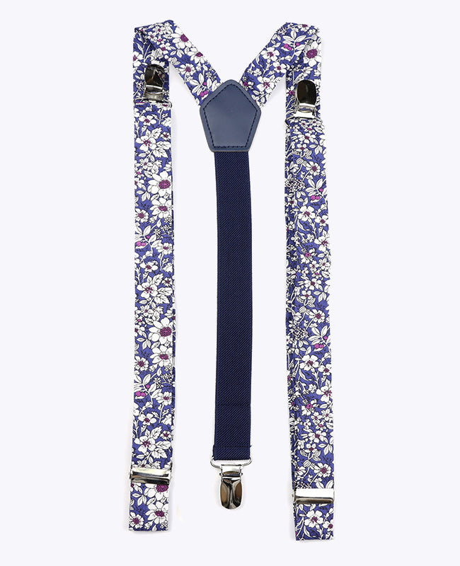 Hosenträger Liberty Blau n°1 Herren Baumwolle «Clovis»