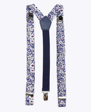 Hosenträger Liberty Blau n°1 Herren Baumwolle «Clovis»