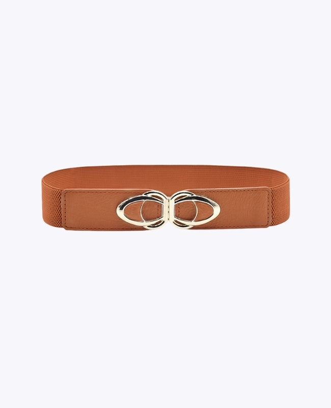 Elastischer Kleidgürtel Braun Damen Leder "Louise"