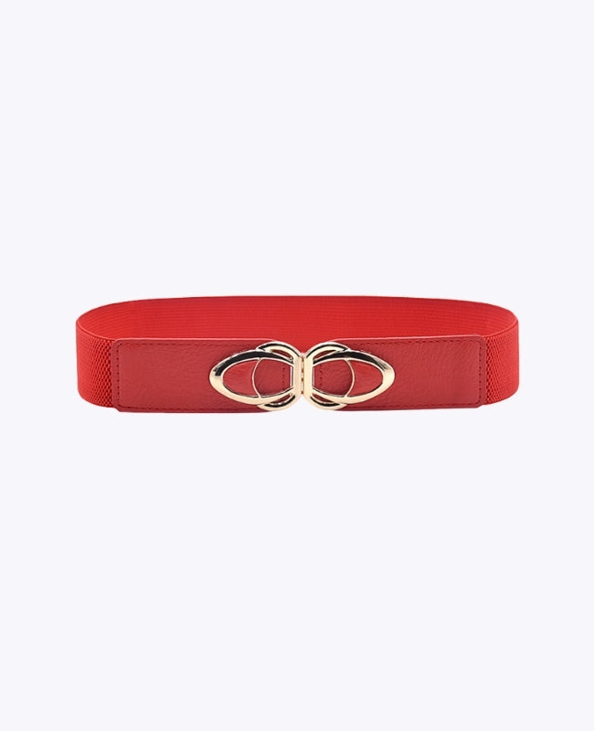 Elastischer Kleidgürtel Rot Damen Leder "Louise"