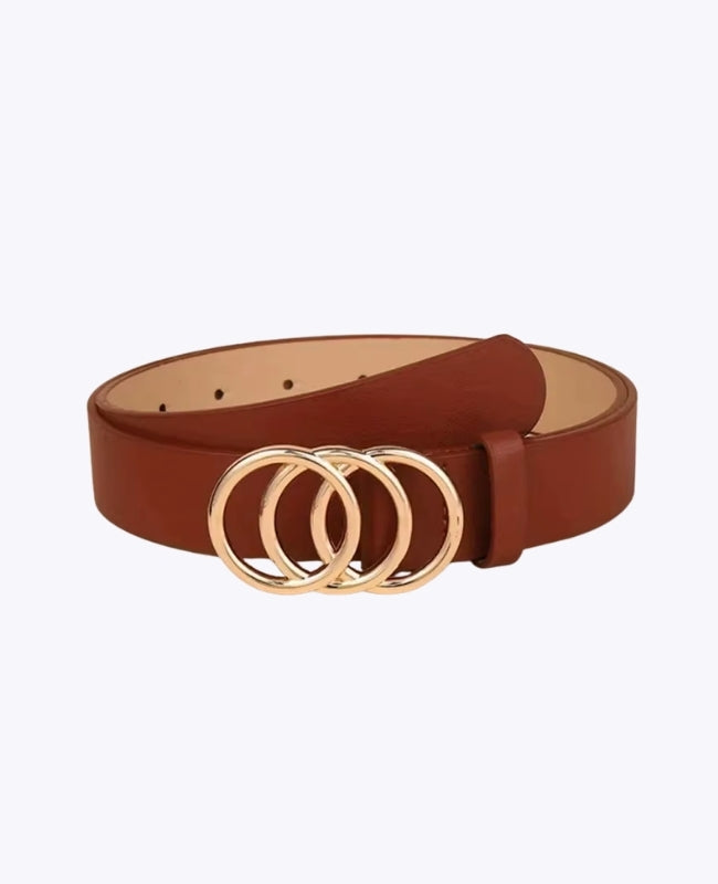 Kleidgürtel Braun Damen Leder "Clémence"