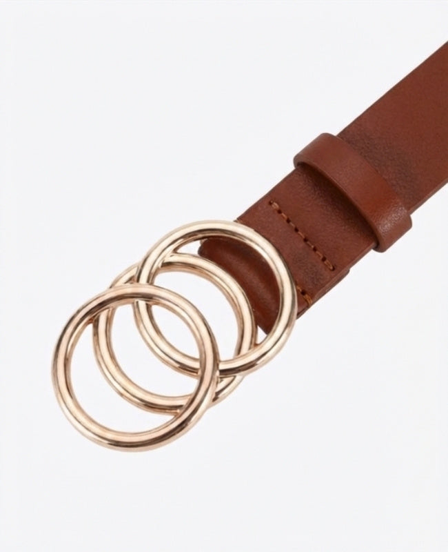Kleidgürtel Damen Braun aus Leder "Clémence"