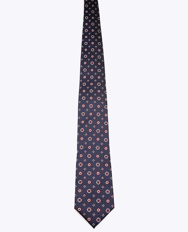 Krawatte Blau Nr. 1 mit Muster Herren Polyester «Edmond»