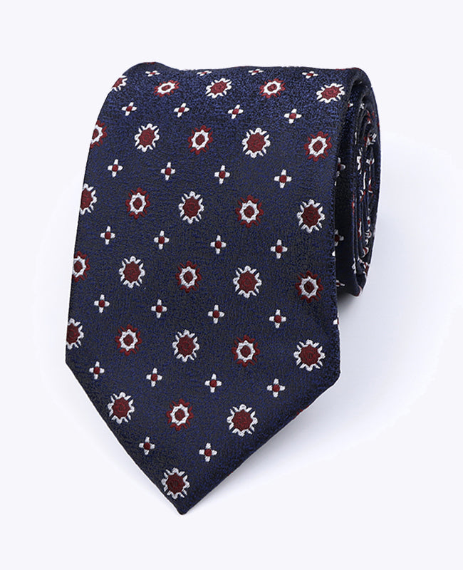 Krawatte Blau Nr. 1 mit Muster Herren aus Polyester «Edmond»