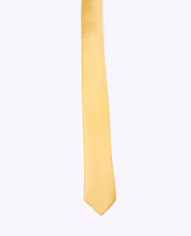 Krawatte Gelb n°1 Herren aus Polyester «Anatole»