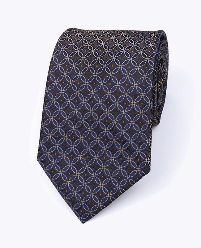 Krawatte Braun n°3 mit Muster Herren aus Polyester «Edmond»