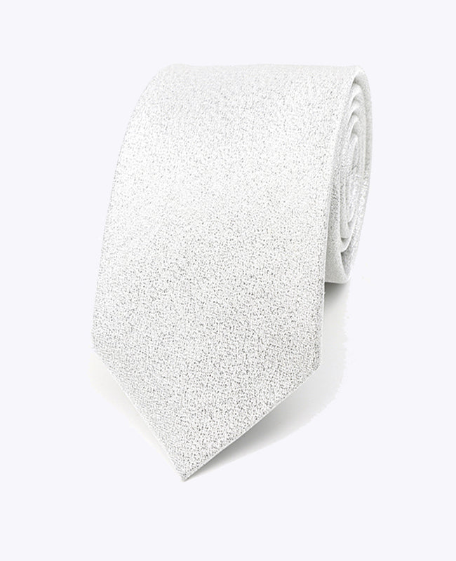 Krawatte Silber Glitzer Nr.1 Herren aus Polyester | Isidore - Unipap's