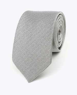 Glitzer-Krawatte Silber Nr. 1 Herren Polyester | Léonard - Unipap's