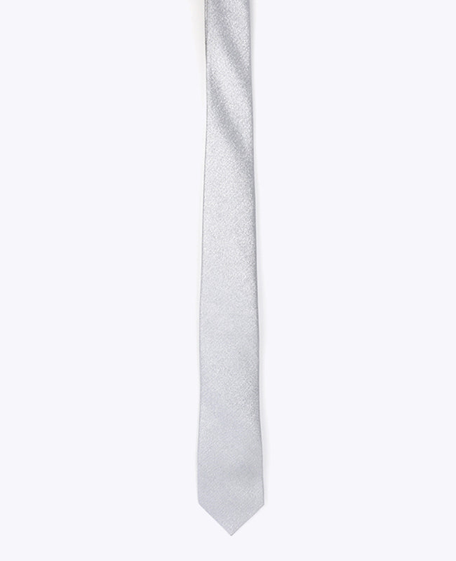 Krawatte mit Pailletten Silber n°2 Herren aus Polyester | Isidore - Unipap's