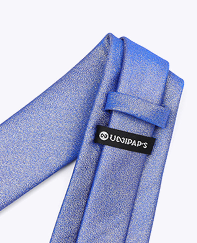Glitzer-Krawatte Blau n°2 Herren Polyester | Isidore - Unipap's
