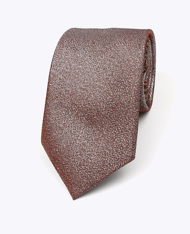 Glitzer-Krawatte Braun n°1 Herren aus Polyester | Isidore - Unipap's