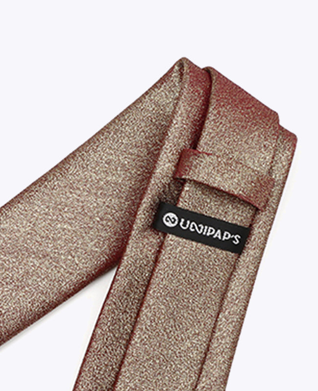 Glitzer-Krawatte Braun n°2 Herren Polyester | Isidore - Unipap's
