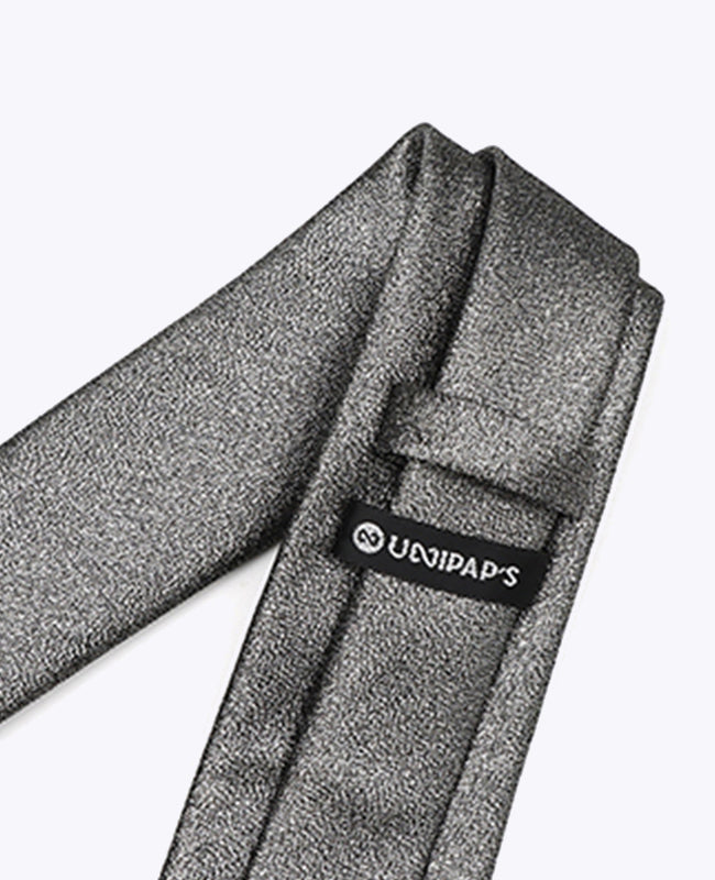 Glitzer-Krawatte Schwarz n°1 Herren aus Polyester | Isidore - Unipap's