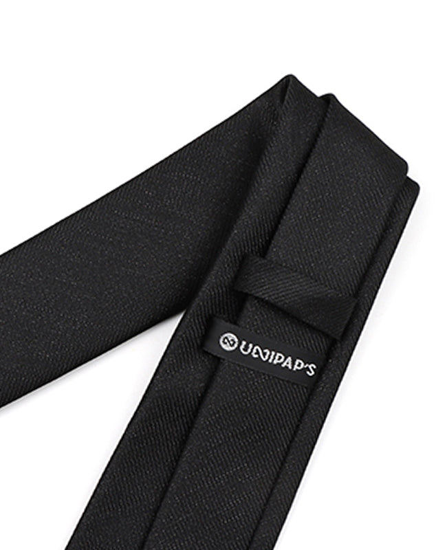 Glitzer-Krawatte Schwarz Nr. 1 Herren aus Polyester | Léonard - Unipap's