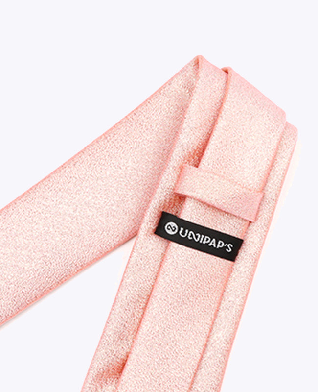 Glitzer-Krawatte Rosa n°2 Herren Polyester | Isidore - Unipap's
