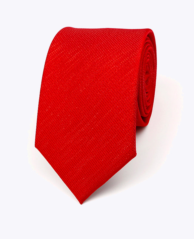 Glitzer-Krawatte Rot Nr. 1 Herren Polyester | Léonard - Unipap's
