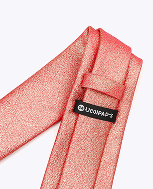 Glitzer-Krawatte Rot n°2 Herren Polyester | Isidore - Unipap's