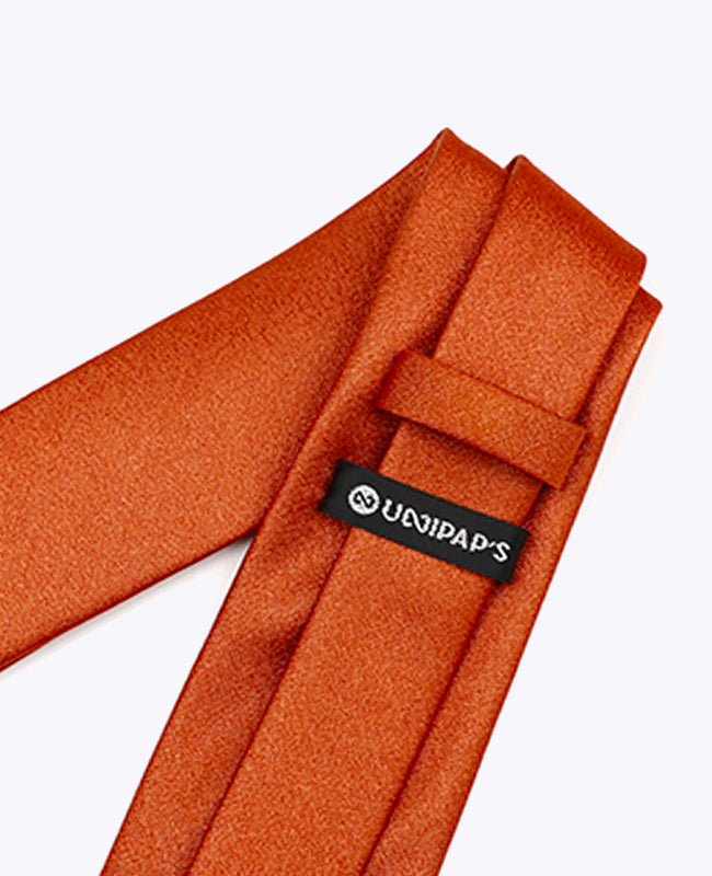 Krawatte Terracotta n°1 Herren Polyester mit Pailletten | Armand - Unipap's