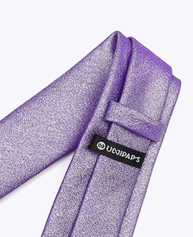 Krawatte mit Pailletten Violett n°2 Herren aus Polyester | Isidore - Unipap's