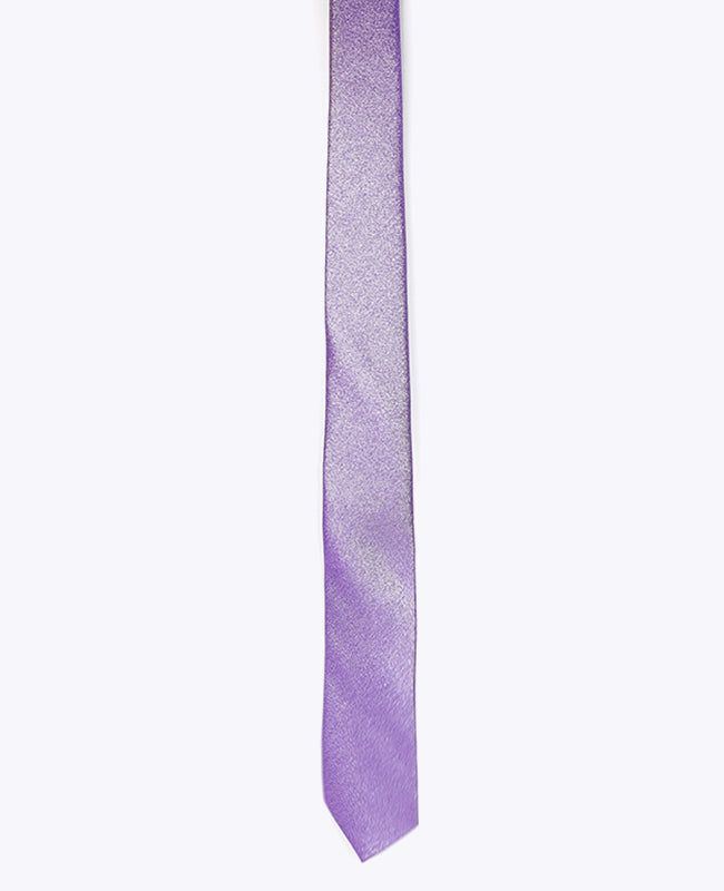 Glitzer-Krawatte Violett n°2 Herren aus Polyester | Isidore - Unipap's