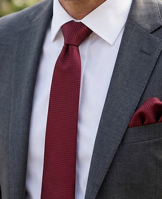 Krawatte Rot Nr. 1 aus Polyester «Martin»