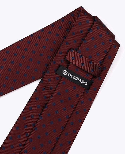 Cravate Rouge n°2 à Motifs Homme en Polyester «Edmond»