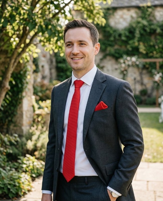 Cravate Rouge n°2 Homme en Polyester «Martin»