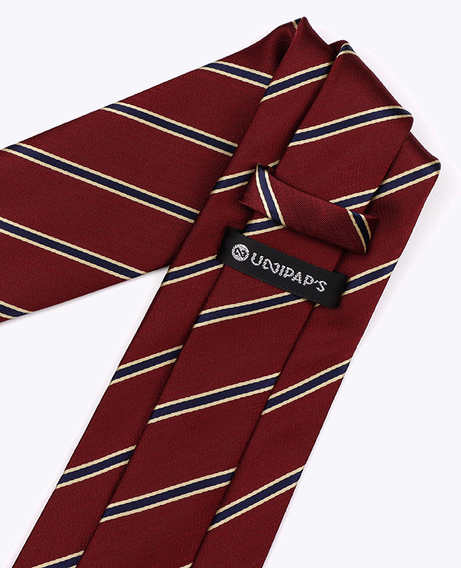 Krawatte Rot gestreift Herren Polyester «Edmond»