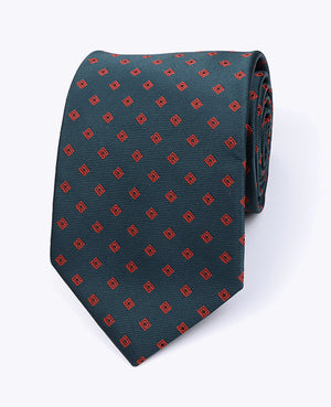Krawatte Grün mit Muster Herren aus Polyester «Edmond»