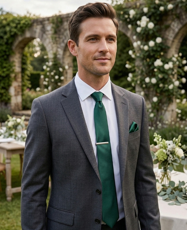 Krawatte Grün n°1 Herren aus Polyester «Jules»