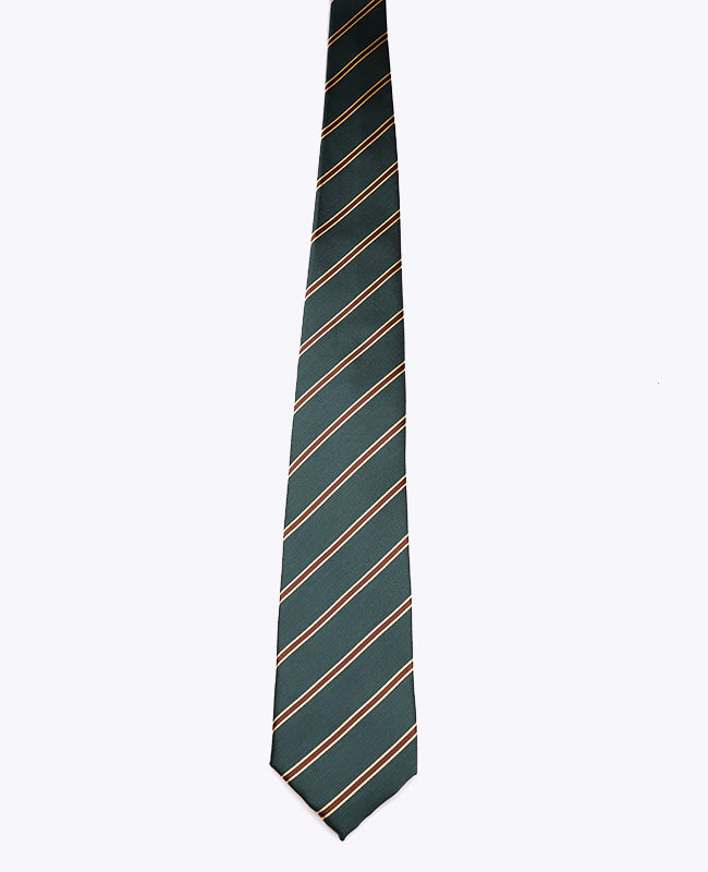 Krawatte Grün gestreift Herren Polyester «Edmond»