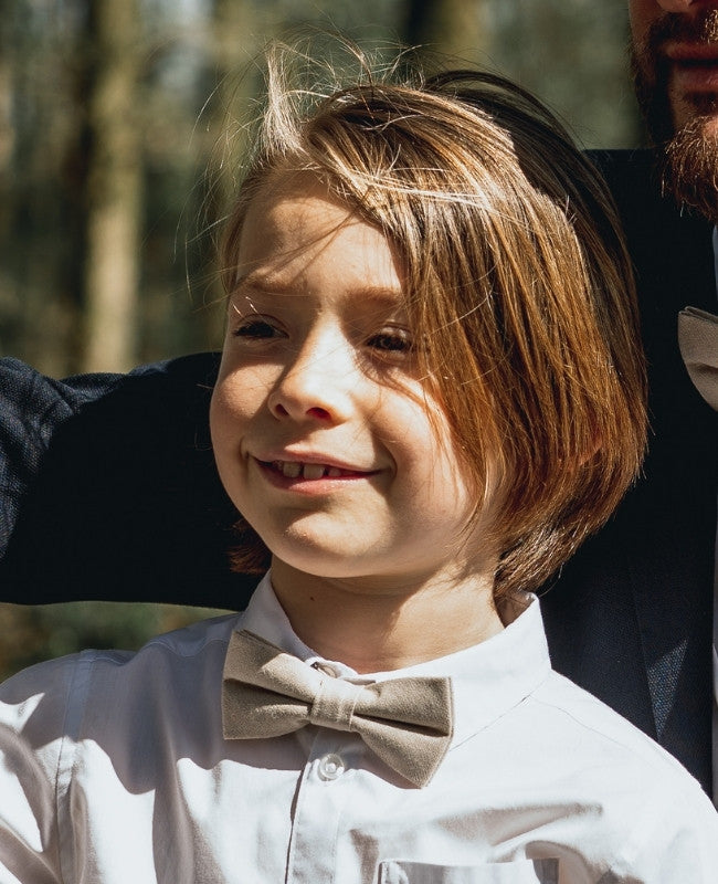 Fliege Beige Kinder Baumwolle «Edgard»