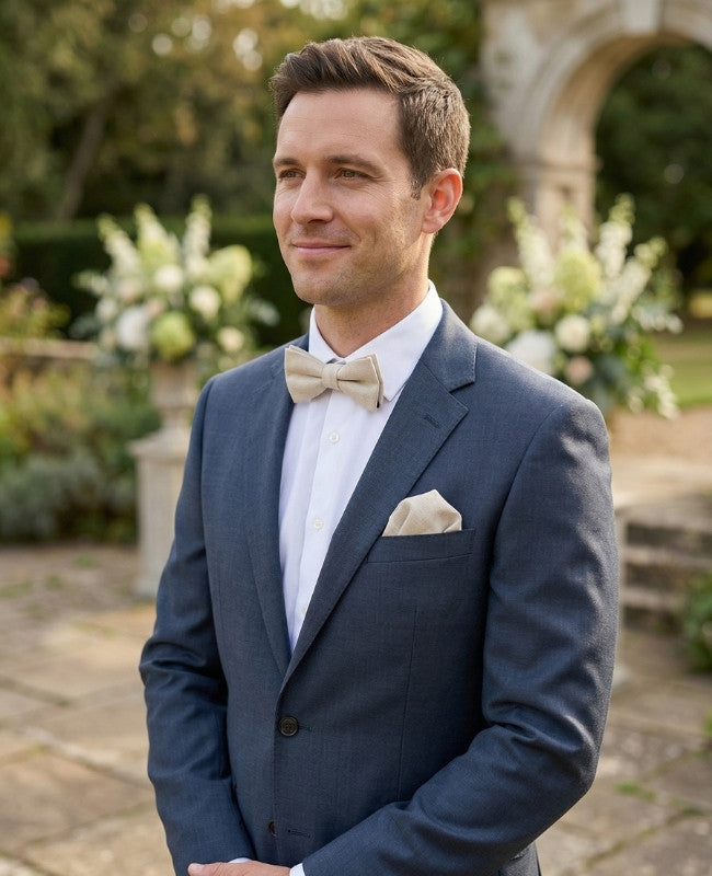 Fliege Beige Nr. 1 Herren aus Baumwolle «Oscar»