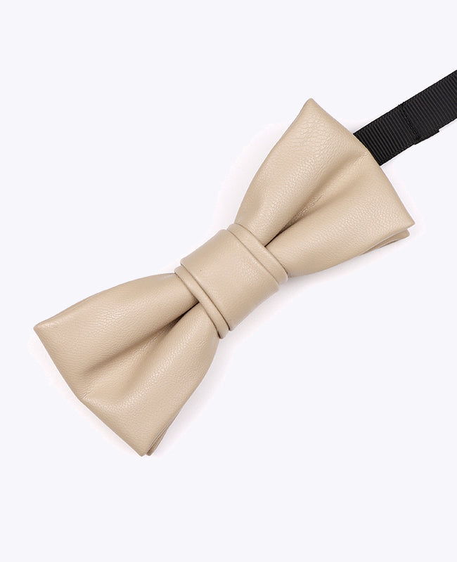 Fliege Beige Herren Leder «Achille»