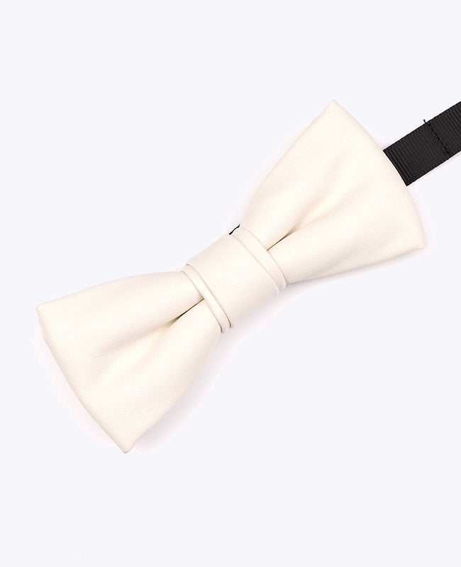 Fliege Weiß Herren Leder «Achille»