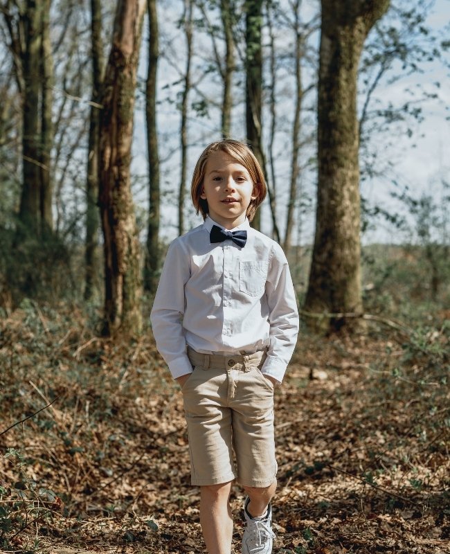 Noeud Papillon Bleu n°1 Enfant en Polyester «Lucien»