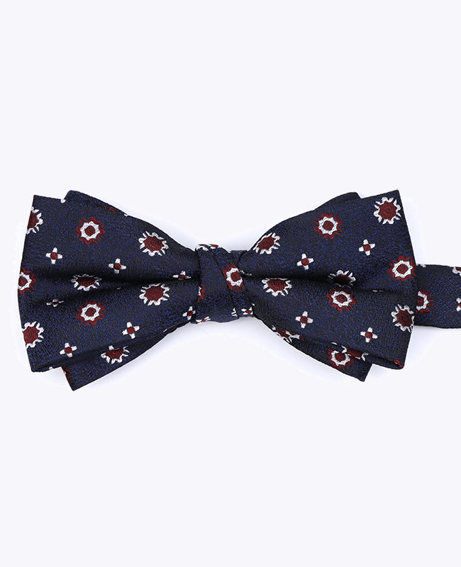 Fliege Blau n°1 Herren gemustert aus Polyester «Edmond»