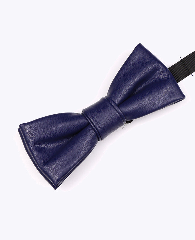 Fliege Blau Nr. 2 Herren aus Leder «Achille»