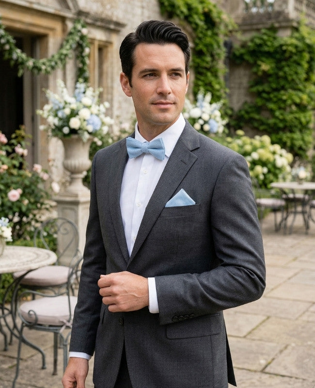 Noeud Papillon Bleu n°2 Homme en Effet Velours «Simon»