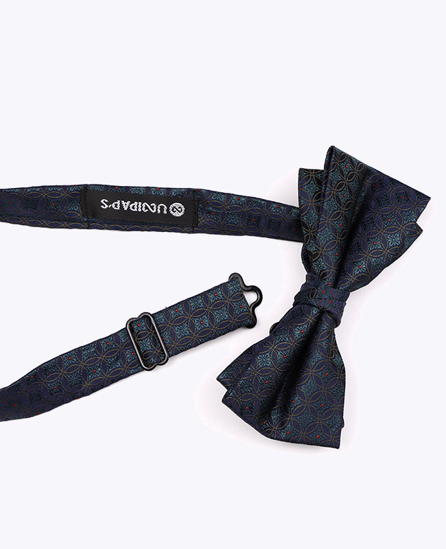 Fliege Blau n°2 Herren gemustert aus Polyester «Edmond»