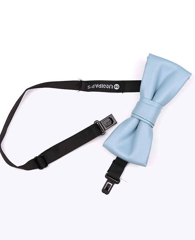 Herren Fliege Hellblau aus Leder «Achille»