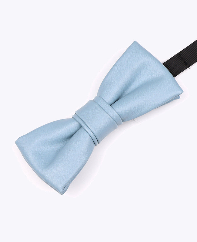 Fliege Blau n°3 Herren Leder «Achille»