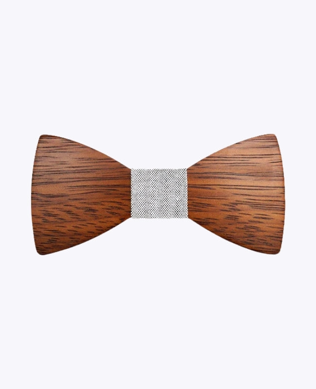 Noeud Papillon Gris Homme en Bois «Arsène»