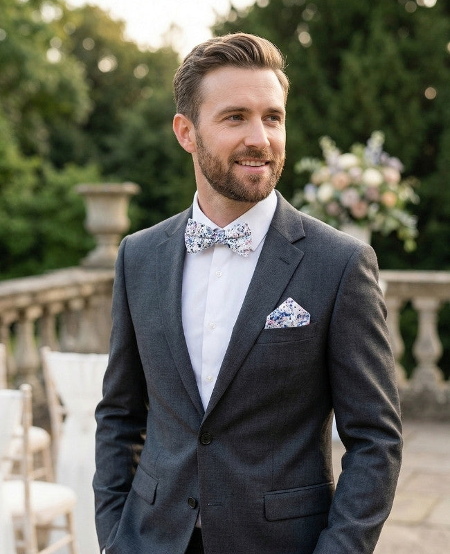 Fliege Liberty Weiß Nr. 1 Herren aus Baumwolle «Charles»