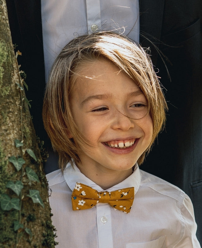 Fliege Liberty Gelb Kinder Baumwolle «Gaspard»