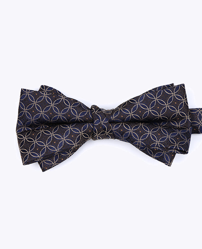 Fliege Braun n°3 Herren gemustert aus Polyester «Edmond»